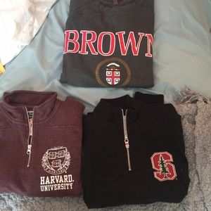 College sweatshirts